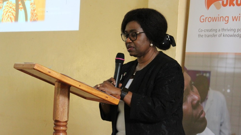 Ambassador Irene Kasyanju (above) and Deputy Ambassador of Netherlands in Tanzania Ms. Lianne Houben (below) giving brief opening remarks during the inauguration of Kukua Na Kuku Project in Kilacha, Moshi, Kilimanjaro region.